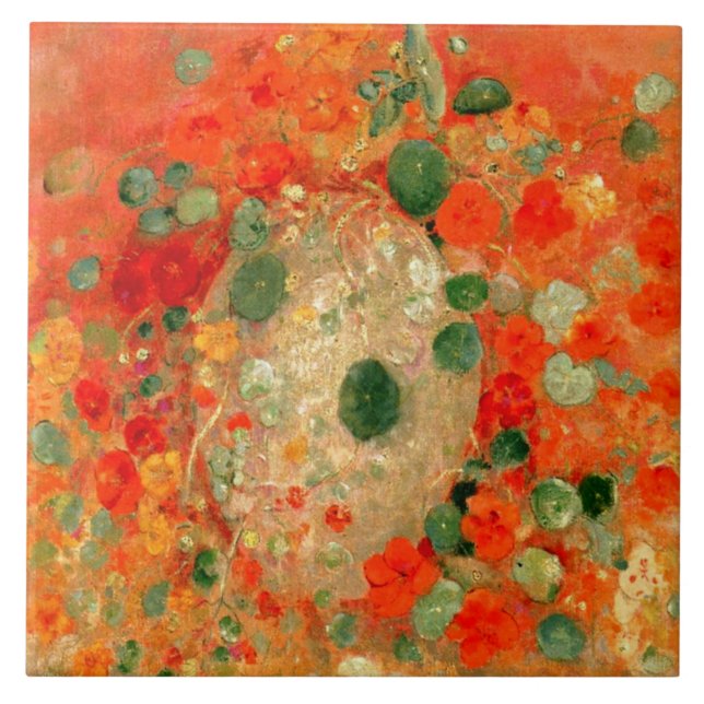 Odilon Redon - Nasturtiums Tile (Front)