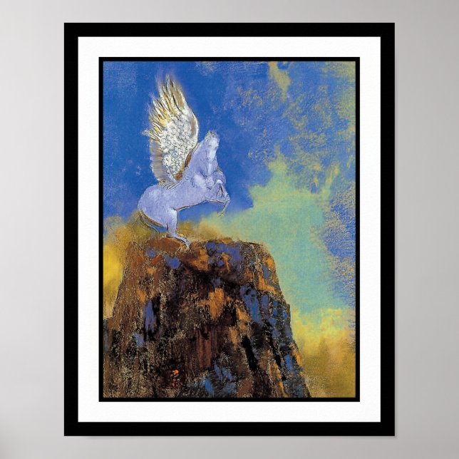 Odilon Redon Pegasus - Greek Mythology Symbolism Poster (Front)