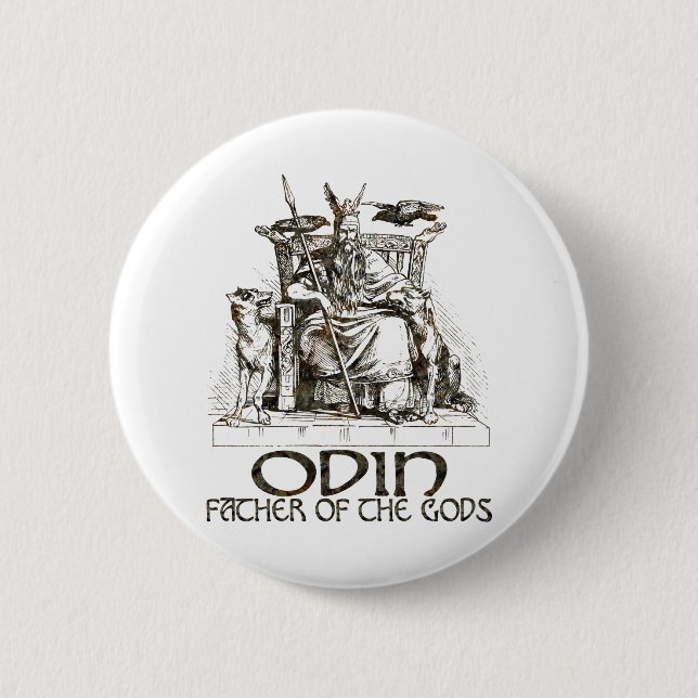 Odin 6 Cm Round Badge (Front)