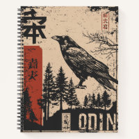 Odin and His Raven | Ukiyo-e Print