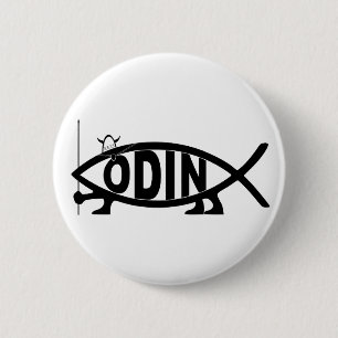 Odin Fish 6 Cm Round Badge