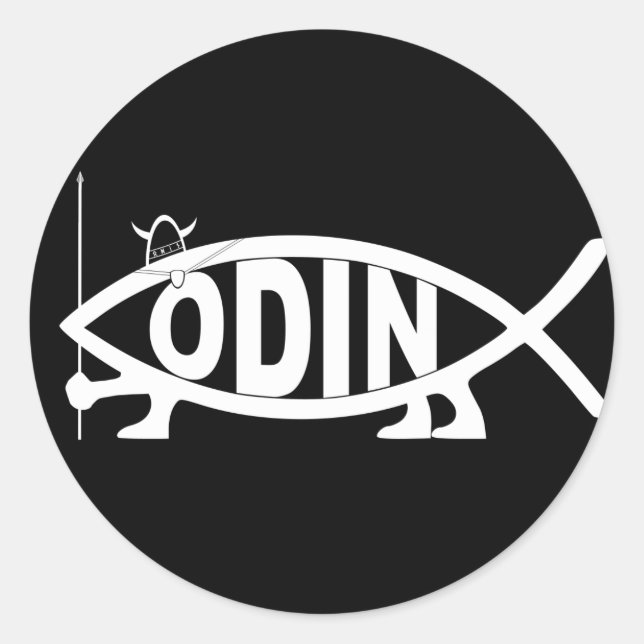 Odin Fish Classic Round Sticker (Front)