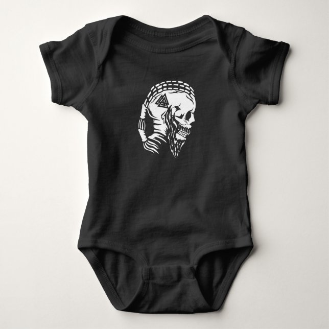 Odin God Norse mythology valhalla Viking Nordic Baby Bodysuit (Front)