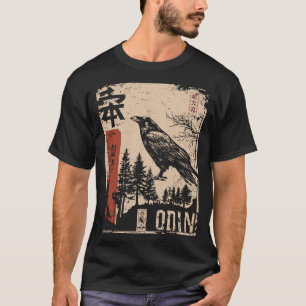 Odin Norse God Poster – Japanese Ukiyo-e Style T-Shirt