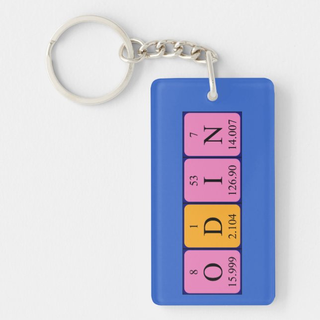 Odin periodic table name keyring (Front)