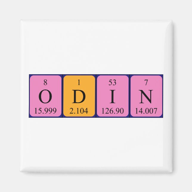 Odin periodic table name magnet (Front)