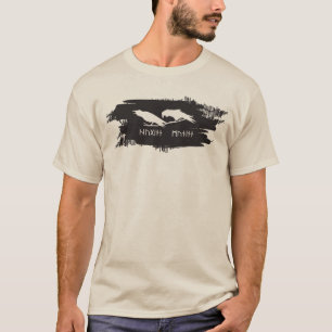 Odin Raven Crow Viking Mythology runes runic T-Shirt