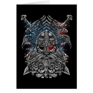 Odin ravens and swords Viking Mythology USA flag