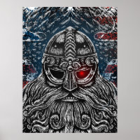 Odin ravens and swords Viking Mythology USA flag