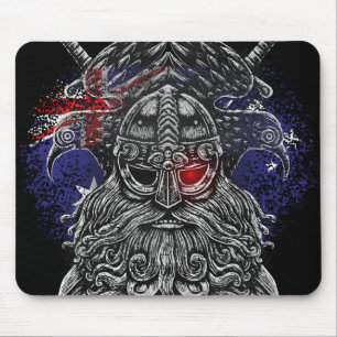 Odin ravens swords Viking Mythology Australia flag Mouse Pad