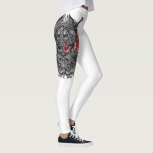 Odin ravens swords Viking Mythology France flag Leggings