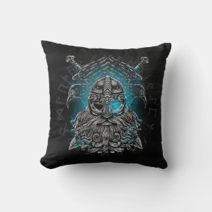 Odin ravens Viking Mythology Valhalla awaits Cushion