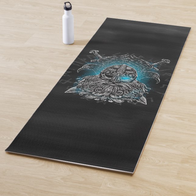 Odin ravens Viking Mythology Valhalla awaits Yoga Mat (In Situ)