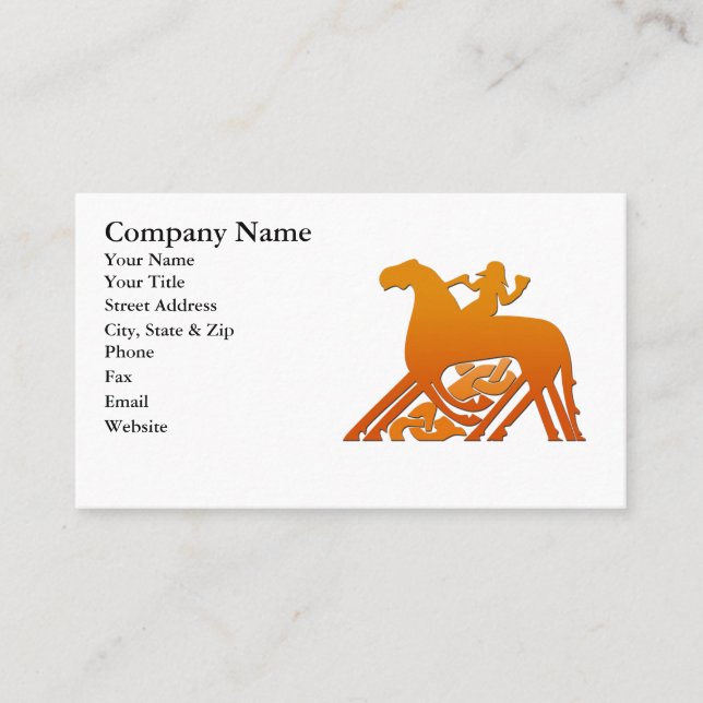 Odin Riding on Sleipnir Viking Mythology Business Card (Front)