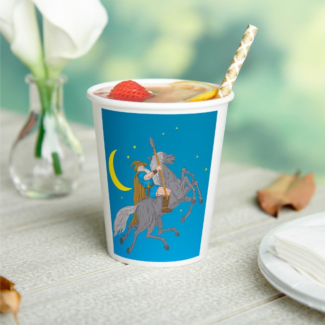 Odin Riding Sleipnir Norse Mythology Viking God  Paper Cups (Creator Uploaded)
