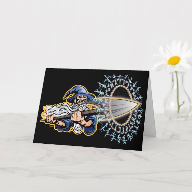 Odin - Runeblast - Greeting Card (Small Plant)