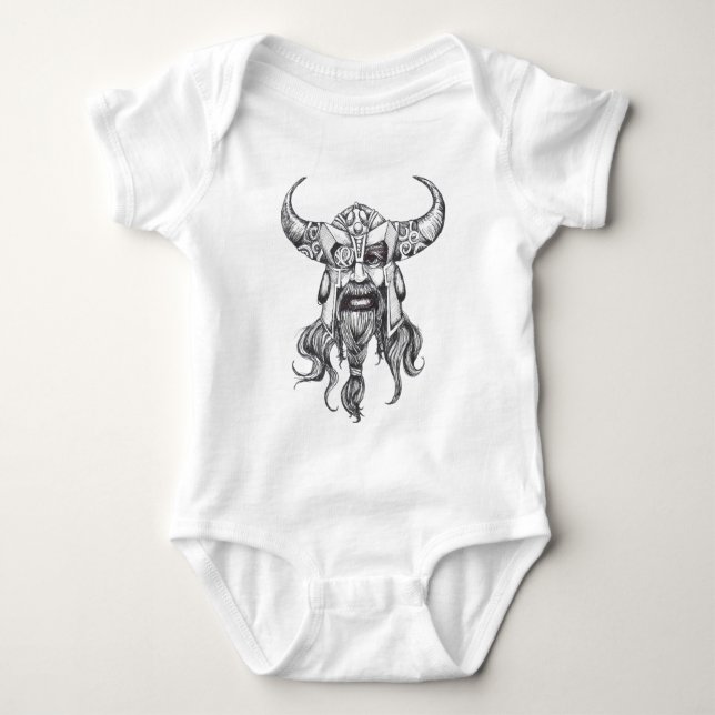 Odin the Great Norse God Baby Bodysuit (Front)