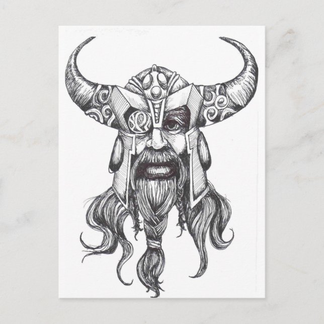 Odin the Great Norse God Postcard (Front)