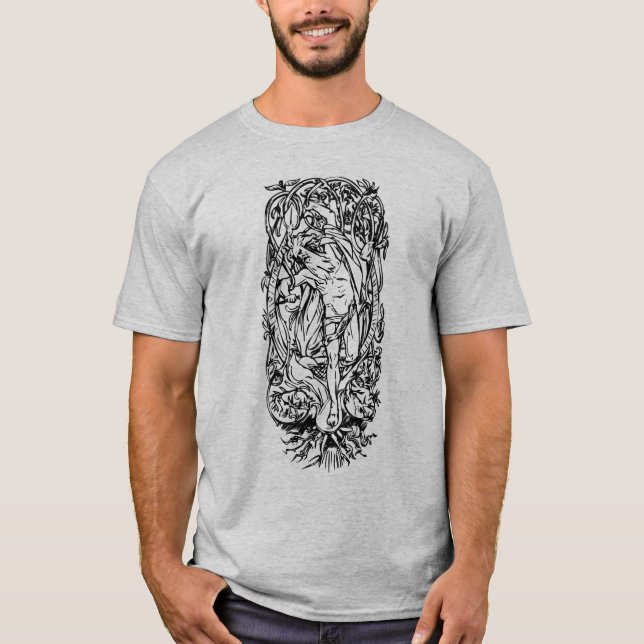 Odin Upon Yggdrasil T-Shirt (Front)
