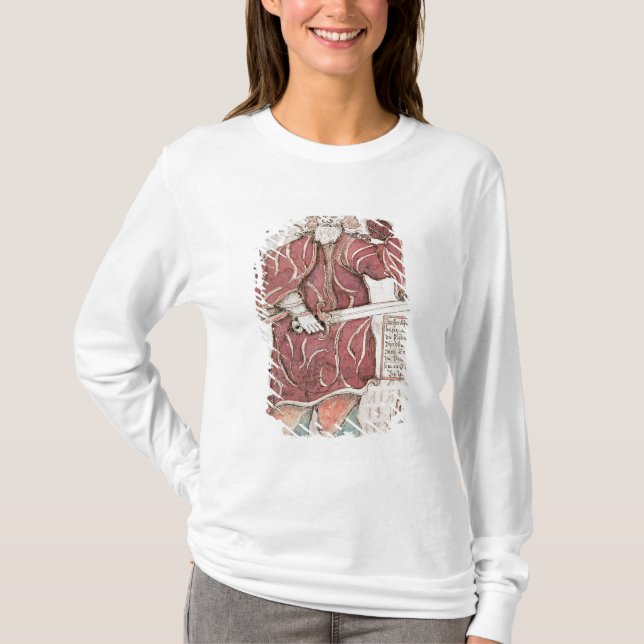 Odin, with his two crows, Hugin  and Munin T-Shirt (Front)