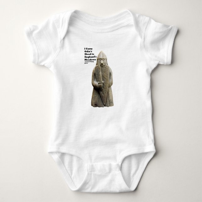 Odin's Prayer (Viking Berserker) Baby Bodysuit (Front)