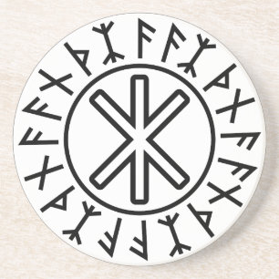 Odin's Protection No.2 (black) Coaster