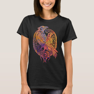 Odins Raven Norse Mythology Viking Birds Celtic Kn T-Shirt