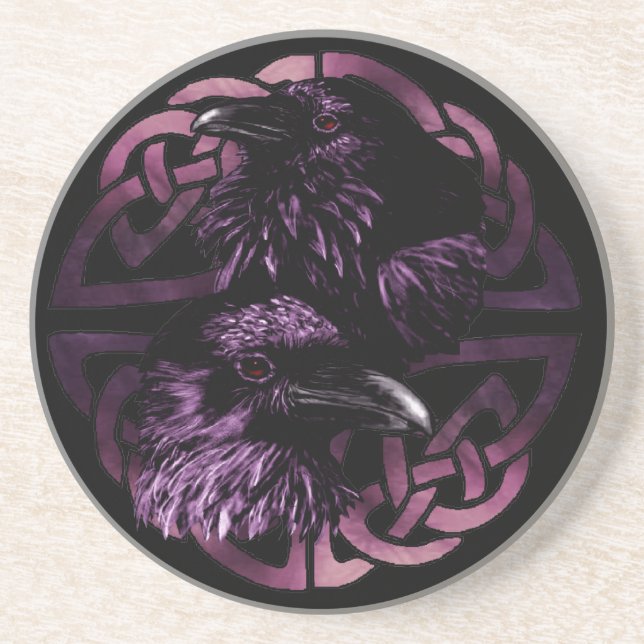 Odins Ravens Drinking Coasters (Front)
