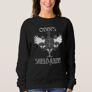 Odin's Shield-Maiden Lagherta Vegvisir Runic Circl Sweatshirt