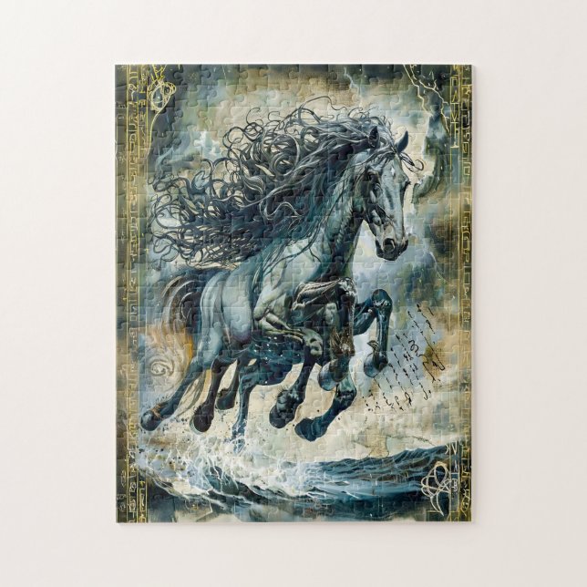 Odins Sleipnir the Eight-Legged Horse Jigsaw Puzzle (Vertical)