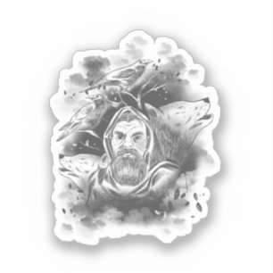 Odin's wolves hand drawn