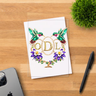 ODL Hummingbird Any Letters Custom Wedding Acrylic Invitations