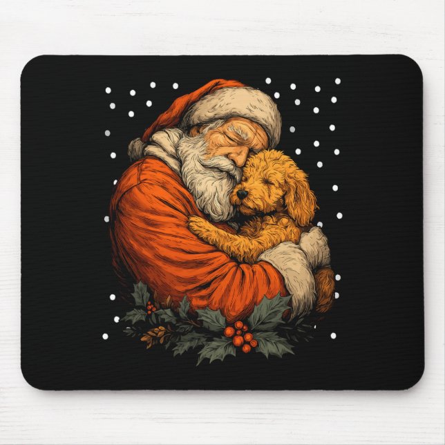 Odle Dog And Santa Claus Winter Season Christmas A Mouse Pad (Front)