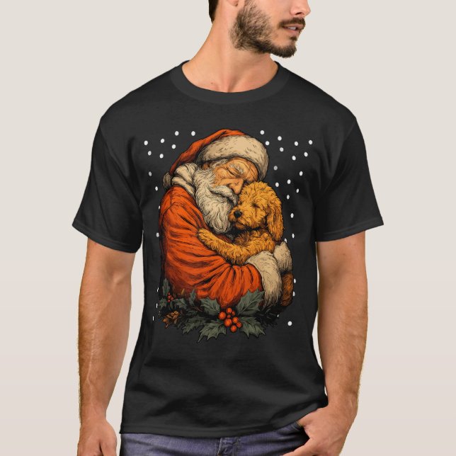 Odle Dog And Santa Claus Winter Season Christmas A T-Shirt (Front)