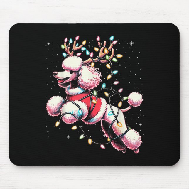 Odle Santa Christmas Tree Lights, Funny Ugly Pajam Mouse Pad (Front)