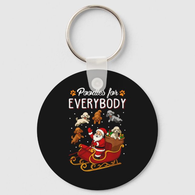 Odles Christmas Dog Mom Men Women Kids Funny Odle  Key Ring (Front)