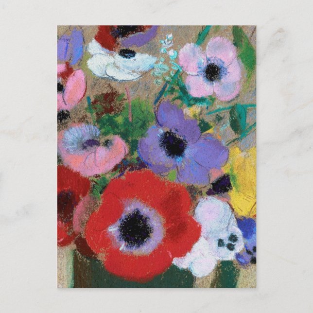 Odlion Redon Beautiful glowing flowers CC1253  Postcard (Front)