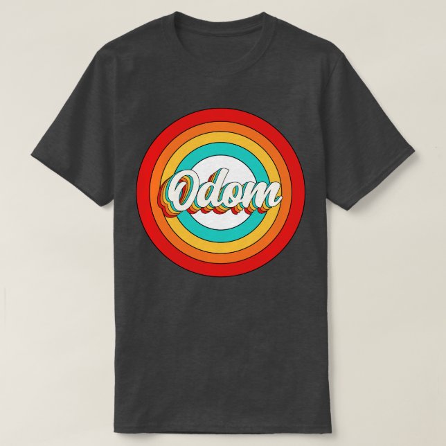 Odom Name Shirt Vintage Odom Circle (Design Front)