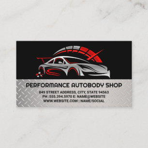 Odometer Street Racing Car Auto Logo Business Card
