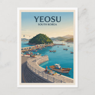 Odongdo Island and Yeosu Coastal Harbor Postcard
