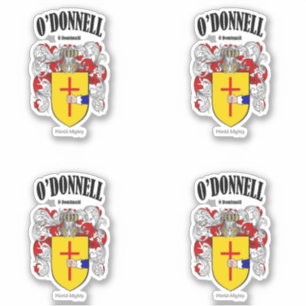 O'Donnell Crest Irish Translation & Meaning (x4)