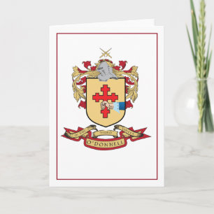 O'Donnell Family Crest Blank Greeting Card 5x7