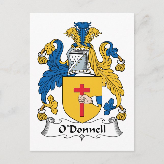 O'Donnell Family Crest Postcard (Front)