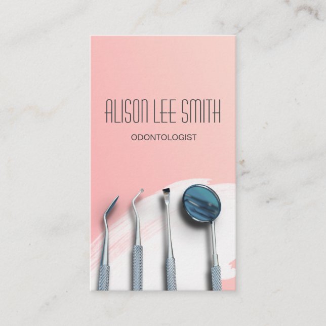 Odontologist Dental Dentist Business Card (Front)