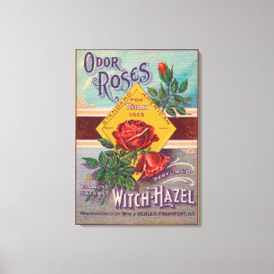 Odour Roses Witch-Hazel LabelFrankfort, NY Canvas Print