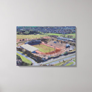 Odsal Stadium, Bradford Aerial Art Canvas Print