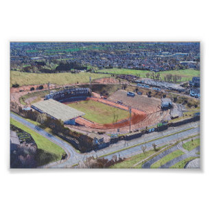 Odsal Stadium, Bradford Aerial Art Photo Print
