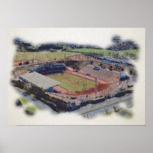 Odsal Stadium, Bradford Aerial Art Poster