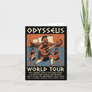 Odysseus World Tour The Odyssey Funny Greek Rock Card