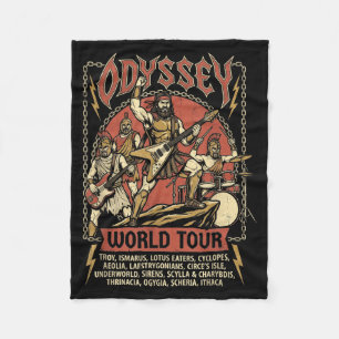 Odyssey Odysseus World Tour Greek Mythology Guitar Fleece Blanket